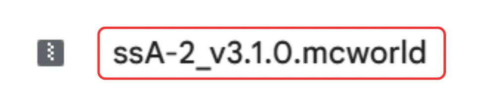 ダウンロードフォルダに保存された拡張子 .mcworld のワールドファイル